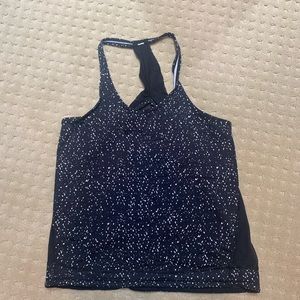 Women's Black and White Speckled Tank Top